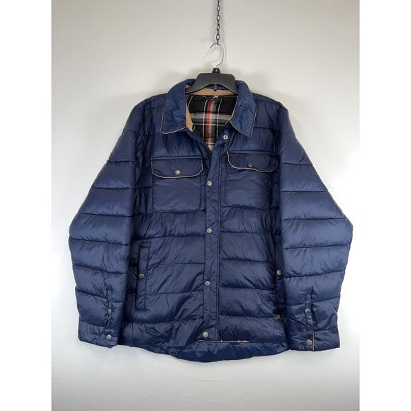 ZeroXposur Jacket Mens XL Navy Puffer Plaid Lined Quilted Outdoor Warm Coat - Picture 1 of 6